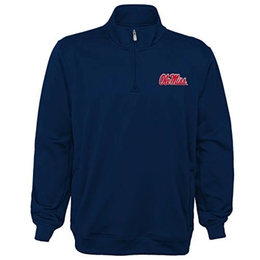 NWT [Gen2] Ole Miss Mississippi Rebels NCAA 1/4 Zip Pullover Youth M (10-12)